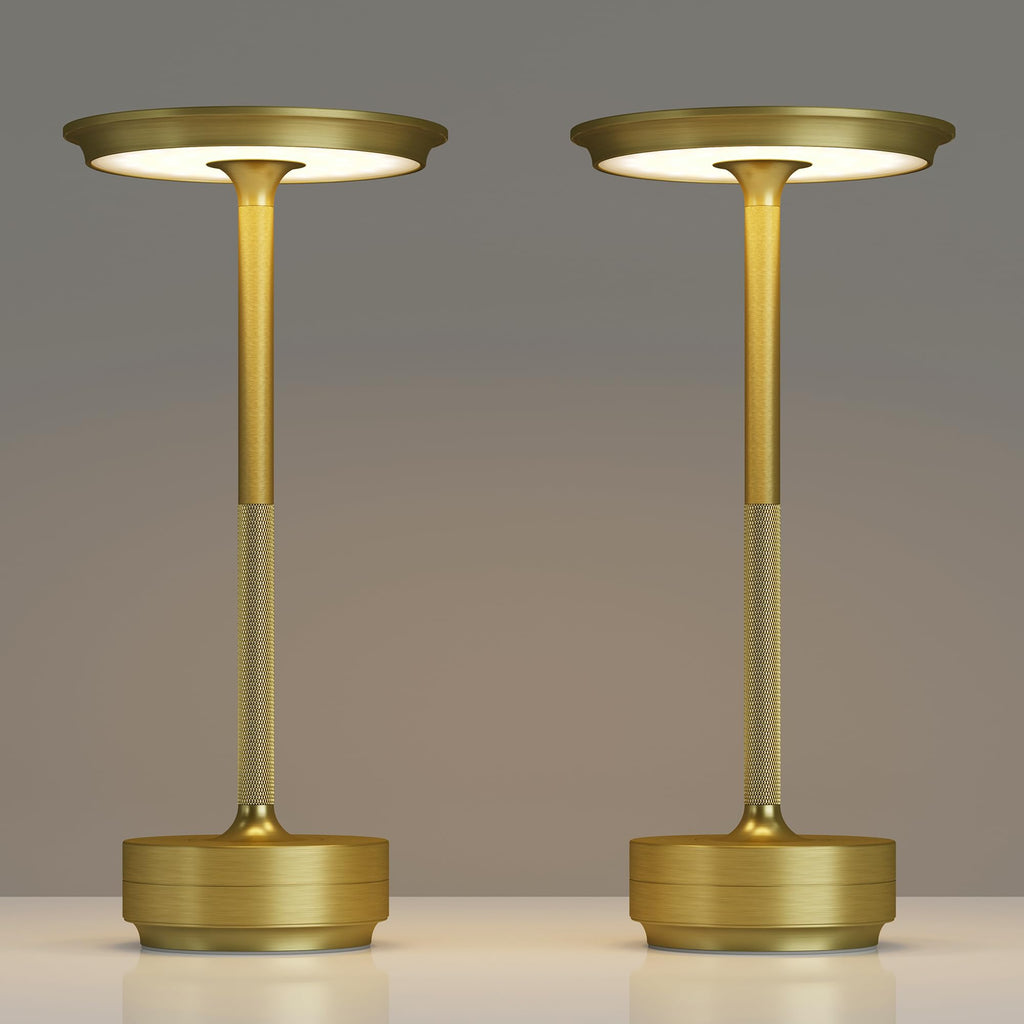 TBBGA 2 Pack Rechargeable Cordless Table Lamp, 5000mAh Battery Table Light