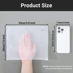 Svaldo 100pcs Frosted Zipper Bags for Clothes, Zipper Poly Clothing Bags for Packaging T-Shirt, 3 Mil, 14X12" with Vent Holes and Reinforced Sides, Frosted Bags for Shirt Packaging and Selling