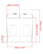 QWORK Clear Acrylic Mask and Glove Organizer – Dual Compartment Dispenser for Office & Home Use