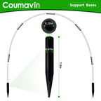 8FT Rust-Free Fiberglass Garden Hoops -72 PCS DIY Grow Tunnel Kit for Raised Beds, Row Cover Support with Connectors/Clips, Sun Shade &Year-Round Plant Protection, White