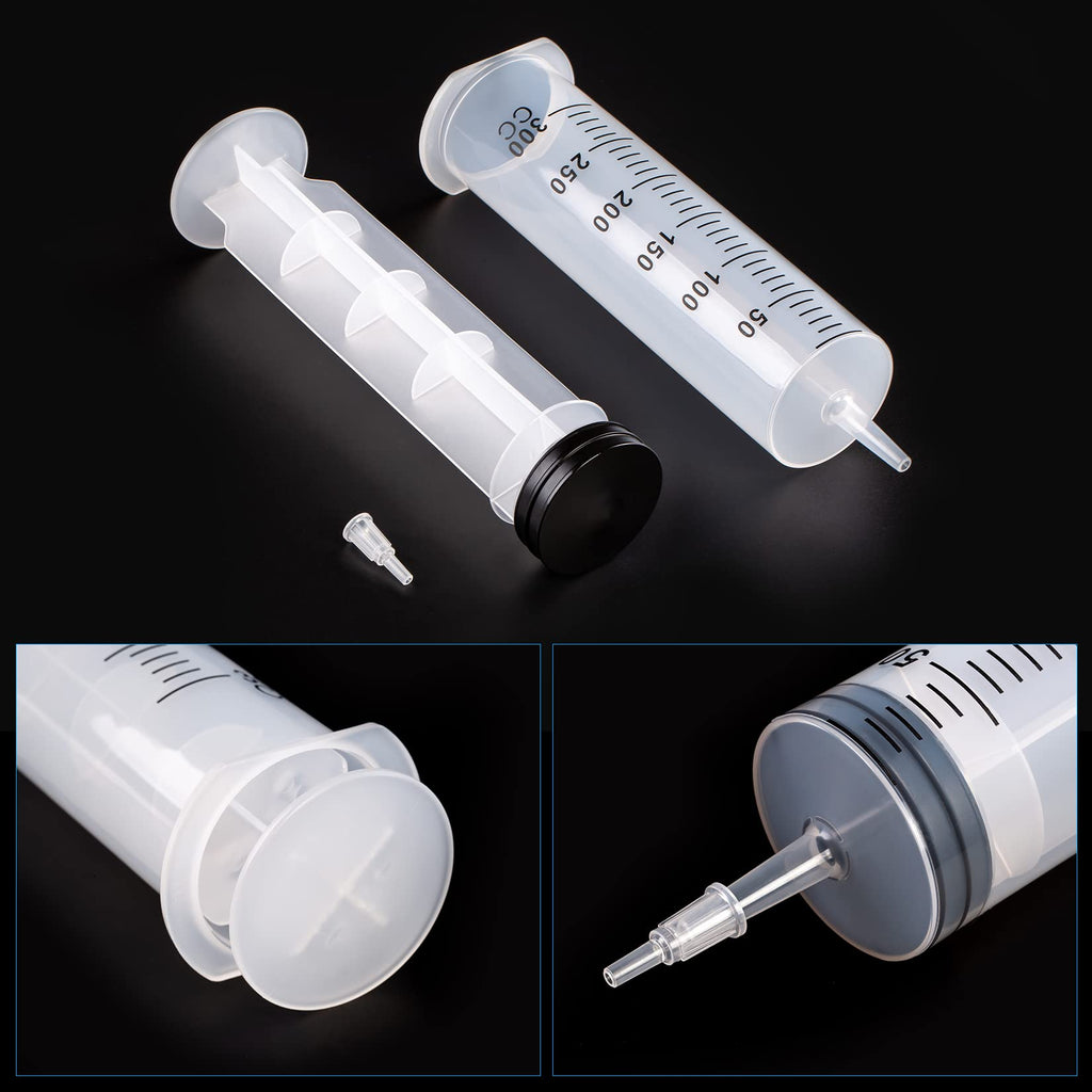 300ml/cc Syringes with Tube 40 Inch Handy Plastic Tubing and Adapter Tip