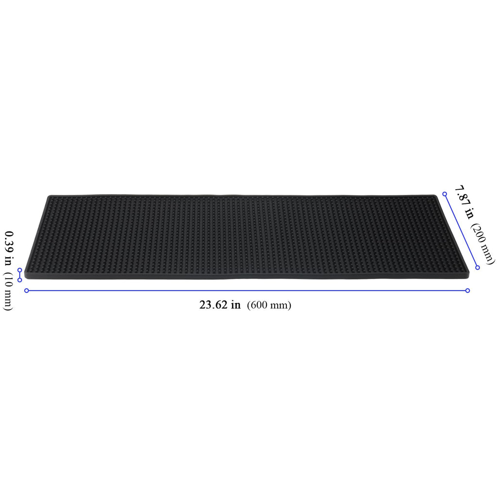 FUNSUEI 3 PCS 8 x 24 Inch Rubber Bar Mats, Non-Slip Rubber Bar Service Top Spill Mats, PVC Bar Spill Mat Drinks Mixing Pad for Bars, Home Kitchen, Pubs, Restaurants