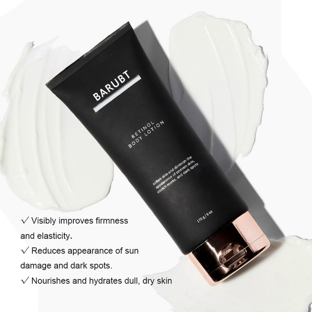 Retinol Body Lotion 170g – Firming Body Cream for Crepey Skin, Stretch Marks & Sun-Damaged Skin – Intensely Moisturizes Dry, Crepey Skin on the Neck, Arms, Thighs & Legs