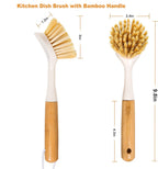 TEZZ 5 Pieces Cast Iron Cleaner Kit Include Stainless Steel Chainmail Scrubber, Dish Scrub Brush, Dual Sided Kitchen Dish Scrubber Sponge, Hot Handle Holder For Cleaning Cast Iron Skillets, Pot & Pans