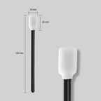 AAwipes Foam Swabs (200 pcs, 5.25", Black) - Lint Free Foam Tip Swab Cleanroom Sponge Stick Detailing Lab Swabs for Camera, Inkjet Printer, Optical Lens, Optical Equipment (C714BLK)