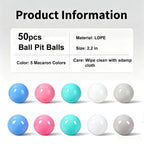 LANGXUN Plastic Ball Pit Balls for Baby Toddler Kids