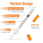0.5ml 31G 5/16" syring, Seringe insulin, Individually Packed, Smooth & Comfortable, Pack of 100
