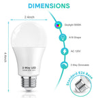 Gonhom 3 Way LED Light Bulbs 50 100 150W Equivalent, Daylight White 5000K