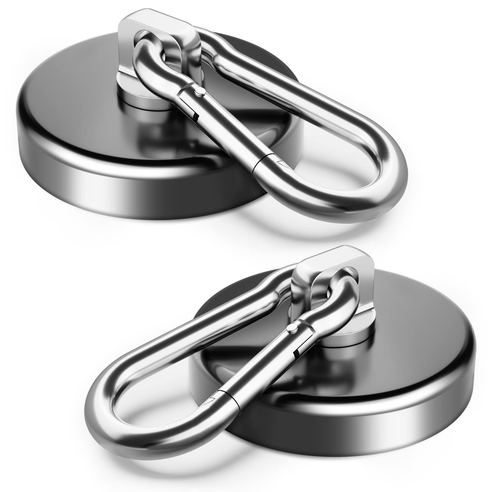 FINDMAG 170 LBS Magnetic Hooks, Strong Magnets Heavy Duty, 2 Pack