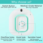 IRWPITW Sitz Bath, Electric Sitz Bath for Toilet Seat Hemorrhoids Postpartum Care Tub, Sits Bath Soak Pan for Women Men, Sitz Baths Salts Bowl, Hip Bath Basin, Foldable, Water Spray Style, Green
