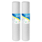 PUREPLUS 5 Micron 4.5" x 20" Whole House String Wound Sediment Filter for Well Water, Replacement Cartridge for Pentair Pentek WP5BB20P/WP25BB20P, Hydronix SWC-45-2005, SpiroPure SP-WP5-20BB, 2Pack