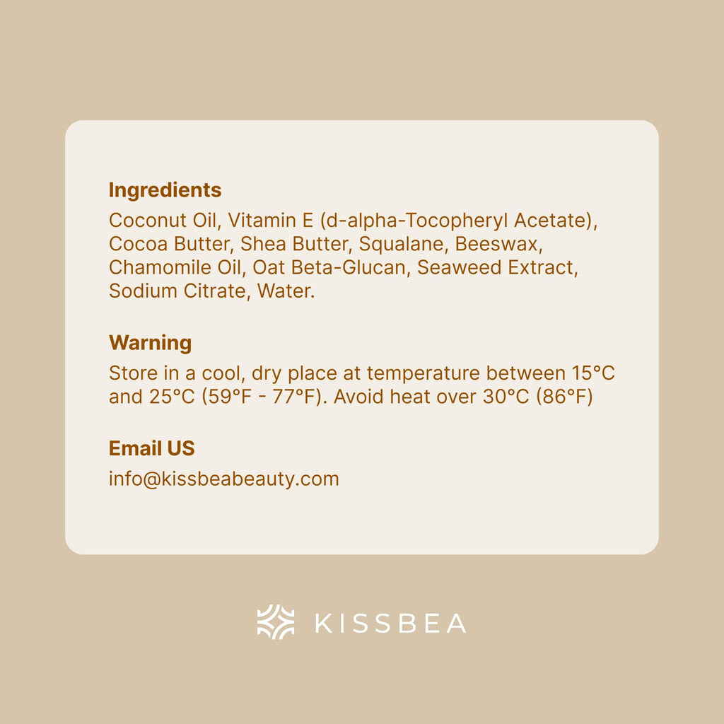Kissbea Natural Vitamin E Feminine Moisturizer for Women – Daily External Intimate Care with Coconut Oil, Shea Butter & Squalane – Fragrance-Free, Hormone-Free – 2 Pack (14 Count Each)