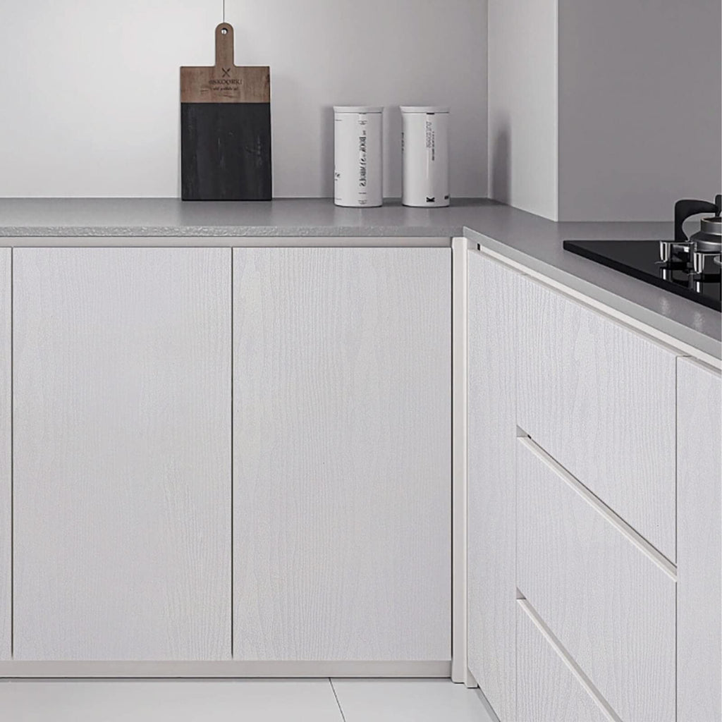 Heroad Peel and Stick Wallpaper 17.5" x 197" Wood Contact Paper Wood Wallpaper White Wood Grain Contact Paper Thicken Textured for Cabinets and Drawers Countertops Waterproof Self Adhesive Vinyl