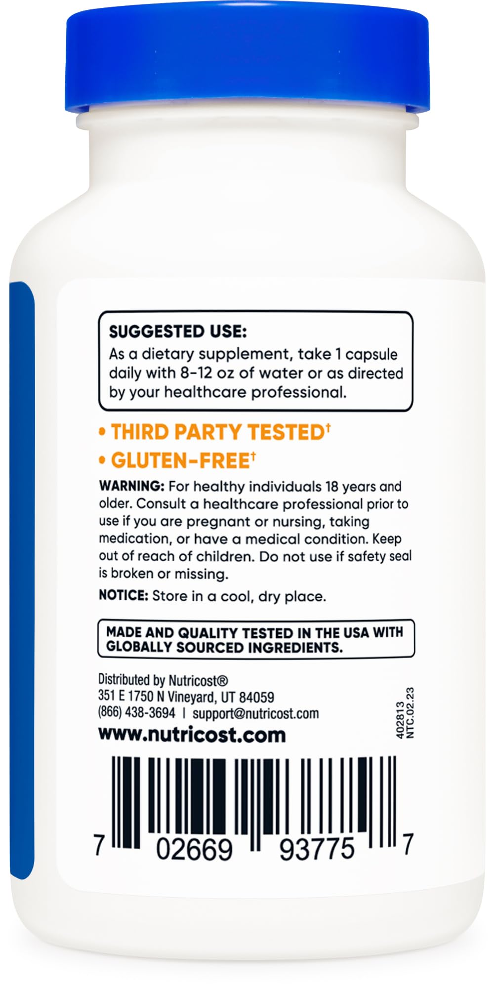 Nutricost N-Acetyl L-Tyrosine (NALT) 350mg, 120 Capsules (2 Bottles) - Gluten Free, Non-GMO