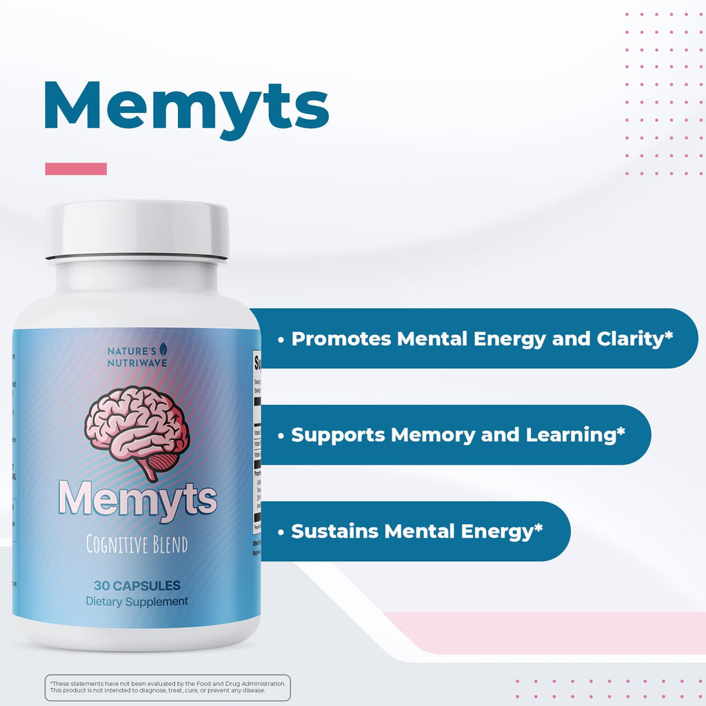 Memyts – B Vitamins & Herbal Extract Capsules – 30 Ct, 1 Month Supply