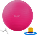 Fitvids Anti-Burst Slip Resistant Exercise Ball - 26-inch Pink, 2,000-Pound Capacity