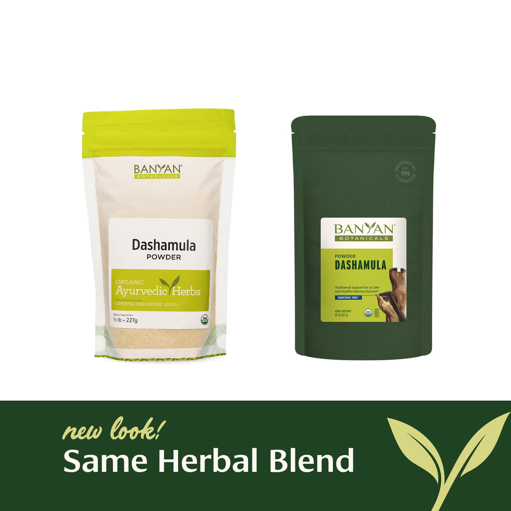 Banyan Botanicals Dashamula Powder – Calming Ayurvedic Formula – Organic Stress Supplement with Organic Gokshura Fruit & Bilva Fruit– ½ lb – Certified Organic, Non-GMO, Vegan, Gluten Free