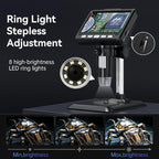 Microscope, 1000x Coin Magnifier, 1080P Coin Microscope with Lights, LCD Digital Magnifying Glass, Photo and Video Capability, Support PC View Windows and MacOS, Ideal for Coin and Jewelry Collectors