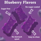 OALSE Calcium Magnesium Zinc Gummies with Vitamin D3 & K2-High Absorption Magnesium Glycinate-Muscles, Immune & Sleep Support-Sugar Free- Blueberry Flavored (1 Pack)