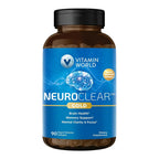 Vitamin World Phosphatidylserine 300mg, 50% Standardized, with DHA & Ginkgo Biloba, Supports Brain Health, Cognitive Function, Memory & Focus, Neuroclear Gold Made with Non-GMO Soy, 90 Softgels