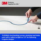 3M Vinyl Tape 471+, 1 in x 36 yd, Indigo, 1 Roll, Fine Line Tape for Paint Masking Striping, Color Separation and Complex Designs, High-Temperature, Stretch
