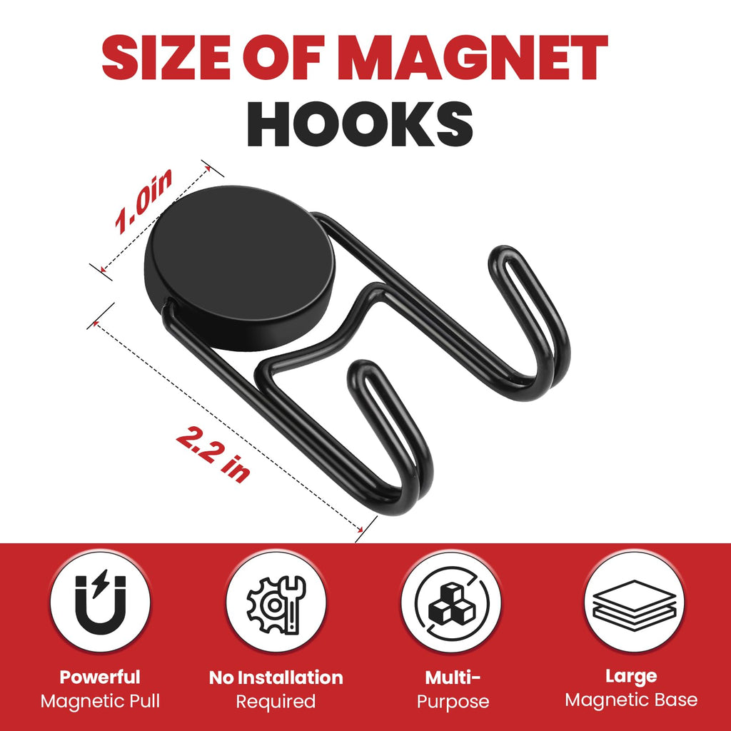 Buelkmag Magnetic Hooks for Cruise Cabins 50Lbs+ Heavy Duty Magnet Hook