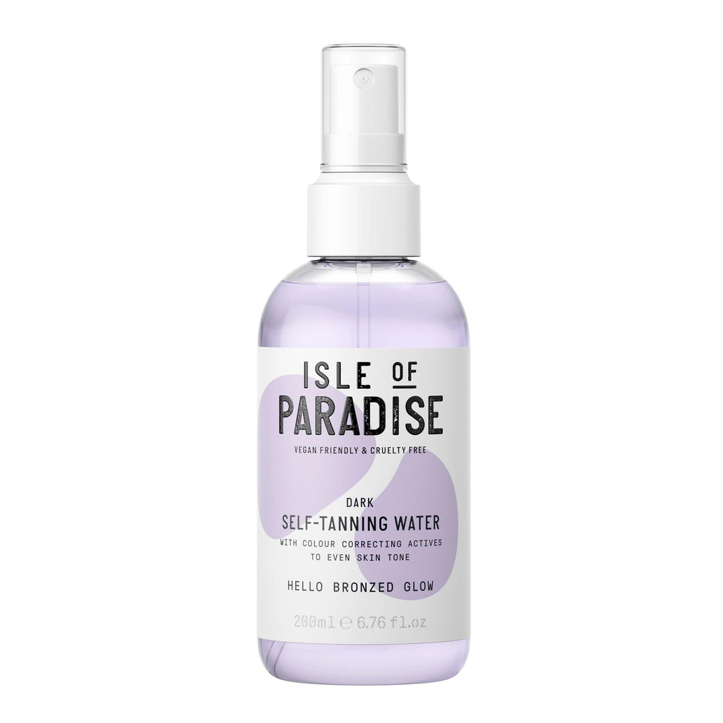 Isle of Paradise Self Tanning Water- Dark, Clear Self Tan Mist, Transfer-Proof Formula for Face & Body, Vegan & Cruelty-Free, Streak-Free Application, Non-Comedogenic 6.76 fl oz.