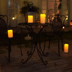Homemory 4" x 6" Large Waterproof Outdoor Flameless Candles, Battery Operated Flickering LED Pillar Candles with Remote and Timers for Indoor Outdoor Lanterns, Long Lasting, Dark Ivory, Set of 4