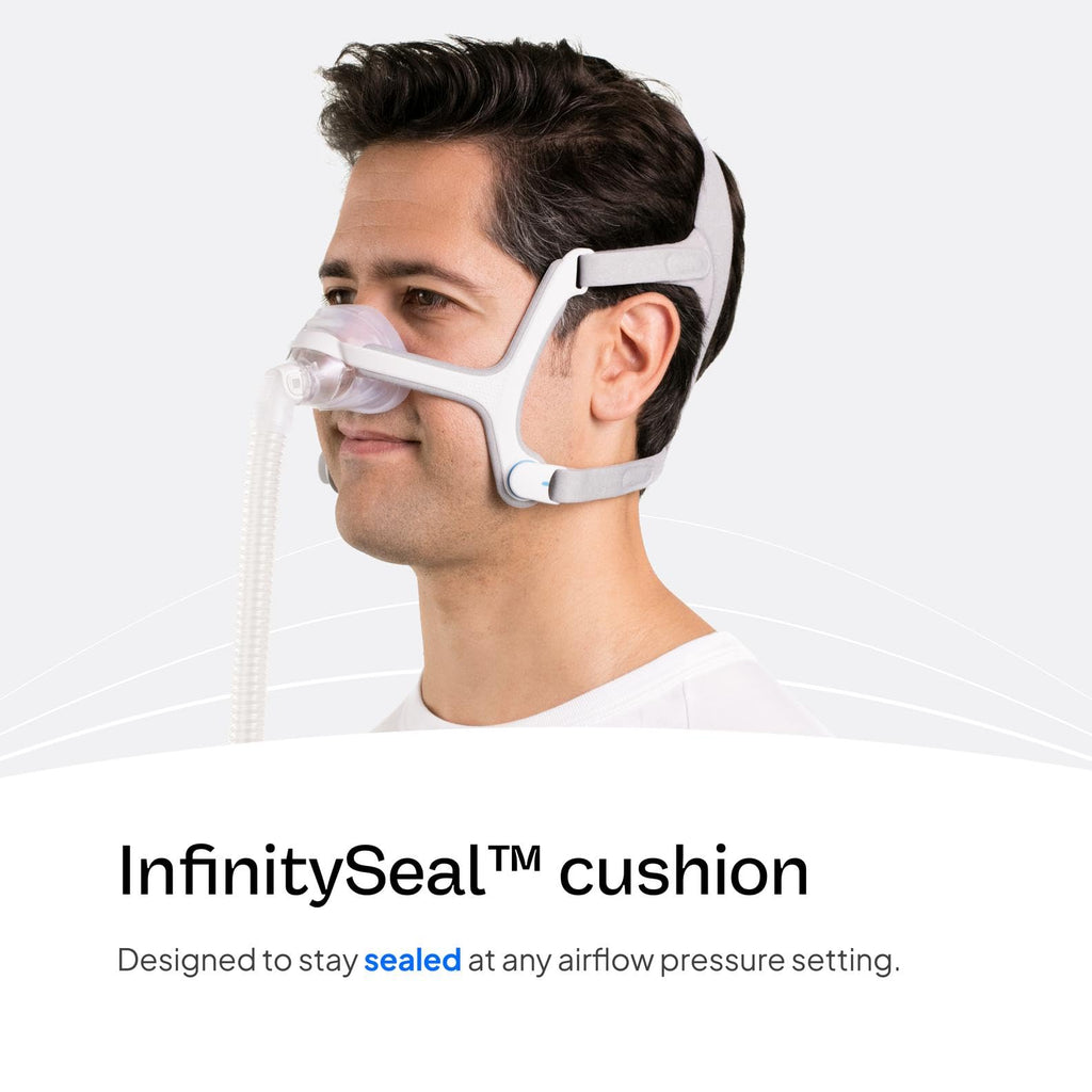ResMed AirFit N20 Cushion - Nasal CPAP Mask Cushion Replacement - InfinitySeal Design - Soft Silicone - CPAP Accessories - Large. Frame System and Full face Cushion are not Included.