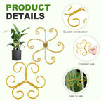 Plant Stem Support Set, 2025 New Reusable Plastic Climbing Plant Support Plant Trellis 3/6 Pcs, Upgrade Climbing Houseplant Support Stakes for Indoor Plants Stem Holder (3, Green)