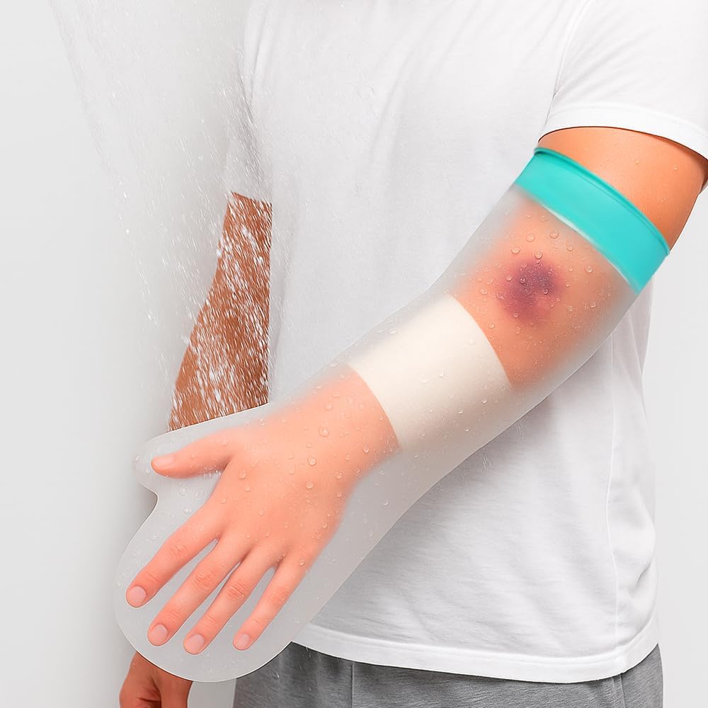 CIVJET Cast Covers for Shower Arm, Waterproof Cast Cover Arm for Swimming, Cast Shower Cover, Water Proof Cast Protector for Adult, Sleeve for Showering, Elbow, Hand (Diameter - 6.3")
