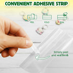Seal Fresh Self Sealing Cellophane Bags - 2" x 2" (1000 Count) - Clear Plastic Resealable Cello Bag - Cellophane Treat Bags, Cookie Bags for Packaging, Candy bags, Cello Bags, Pastry Bags