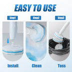 100PC Toilet Bowl Wand Refills, Replacement Heads for Bathroom Washroom Cleaning Pads, Disposable Toilet Brush Refills Compatible with Household Brushes Scrubbers Cleaning Refill Pads Local Stock