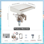 NICENICY Pool Waterfall for Above Ground Pools, Swimming Pool Waterfall Fountain, Smooth Flowing Pool Waterfall for Relaxation, Fits 1.2" to 4.7" Above-Ground Pool Frames