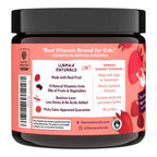 Llama Naturals Kids Multivitamin Gummies | Real Fruit, No Added Sugar Cane | Organic Vegan Toddler Whole Food Vitamins | Vitamin D, C & Beta Carotene Gummy Supplement | Strawberry 180 Ct (2-3 Months)