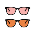 BRADDELL FL-41 Rose & FL-60 Wayfarer Blue Light Glasses for Migraine Light Sensitivity, Fluorescent LED Lighting & Concussion