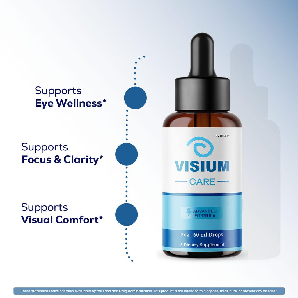 (2 Pack) Visium Care Drops - Official VisiumCare Oral Liquid Drops Advanced Premium Formula Maximum Strength, All Natural Ingredients Vitamins for Overall Health & Wellness, 2 Bottles for 2 Months