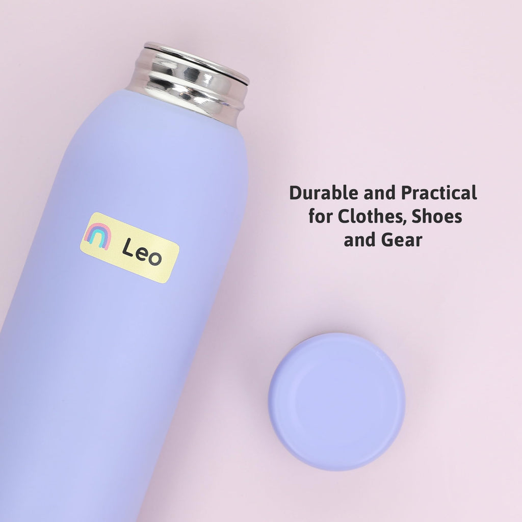 TeddyLabels – Personalized Name Labels for Kids (60) – Waterproof & Durable Stickers for Clothing, School & Daycare Items - Unicorns