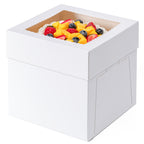 Cake Boxes 8 Inch, 10 Pcs 8x8x8 Inch Tall Cake Box, Cake Carrier Holder