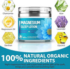 Hackerdom Magnesium Lotion, Topical Magnesium Lotion for Kids and Adults, Natural Calming Cream Support for Bedtime Relax, Stress Relief & Calm Mood