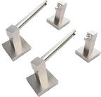 Ruacq Toilet Paper Holder Brushed Nickel 2 Pack Double Post Pivoting Square Tissue Holders Roll Holder Hangers Toilet Paper Stand Stainless Steel and Zinc Alloy Modern Wall Mounted