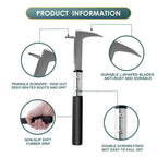 BARAYSTUS Crack Weeder, Stainless Steel Manual Crevice Weeding Tool,13" Weed Grabber Remover, L-Shaped Manual Weeder Puller, Durable Crevice Weeding Tool for Sidewalk Garden Patio Lawn