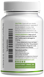 Magnesium Complex 500mg, 480 Veggie Capsules – Pack of 2 | 10-in-1 Glycinate, Citrate, Malate, Oxide, & More – 100% Chelated for Easy Absorption – Essential Mineral Supplement – Non-GMO