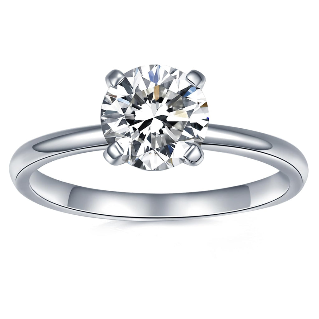 IMOLOVE Moissanite Solitaire Engagement Ring for Women, Women's Engagement Rings Moissanite Promise Rings 1CT D Color VVS1 Clarity Wedding band 925 Sterling Silver with 18K Gold Plated-7