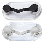 Readerest Magnetic Eyeglass Holders (2 Pack), Eyewear Accessory, Secure Clip for Readers, Sunglasses, ID Badges, Glasses Holders, USA Made (Black & Stainless Steel)