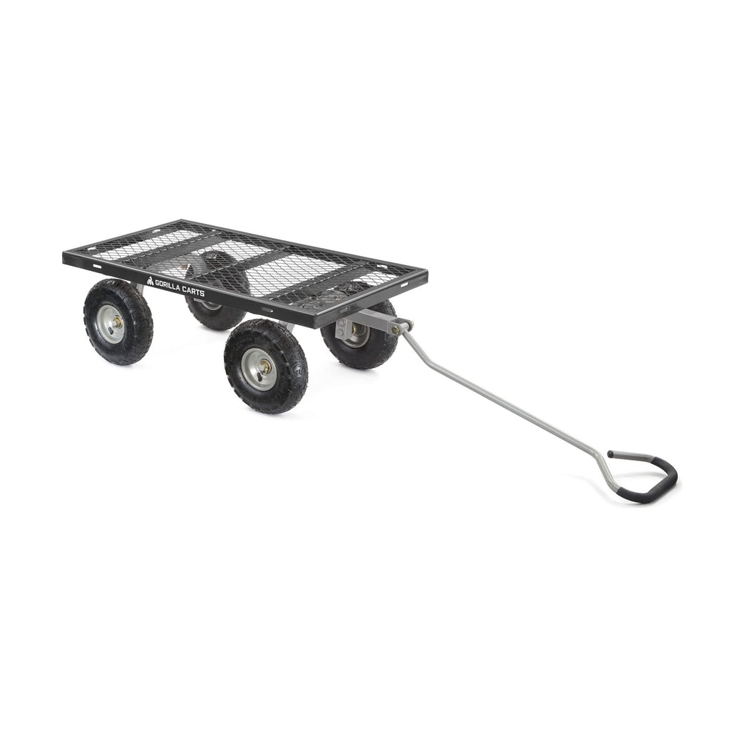 Gorilla Carts Steel Utility Cart, 800 lb Capacity, 4 Cu Ft., Black