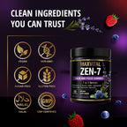 MAXVITAL Zen-7 Calm & Focus Gummies for Adults - Sugar Free Daily Calm & Mental Clarity Support - L-Theanine, GABA, Ashwagandha, Magnesium, Lemon Balm & B6 - Berry Lavender - 60 Vegan Gummies