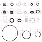 O-Ring Rebuild Repair Kit for Jandy Zodiac FHPF, FHPM, FloPro & VS FloPro Series Pool Pump, (Diffuser/Impeller/Backplate/Tail Piece Union/Trap Lid/Drain Plug) O-Rings/Water Slinger/PS-3890 Shaft Seal