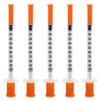 U-100 1cc Syringes with needle 31G 5/16 inch (8mm),Individual Pack of 36