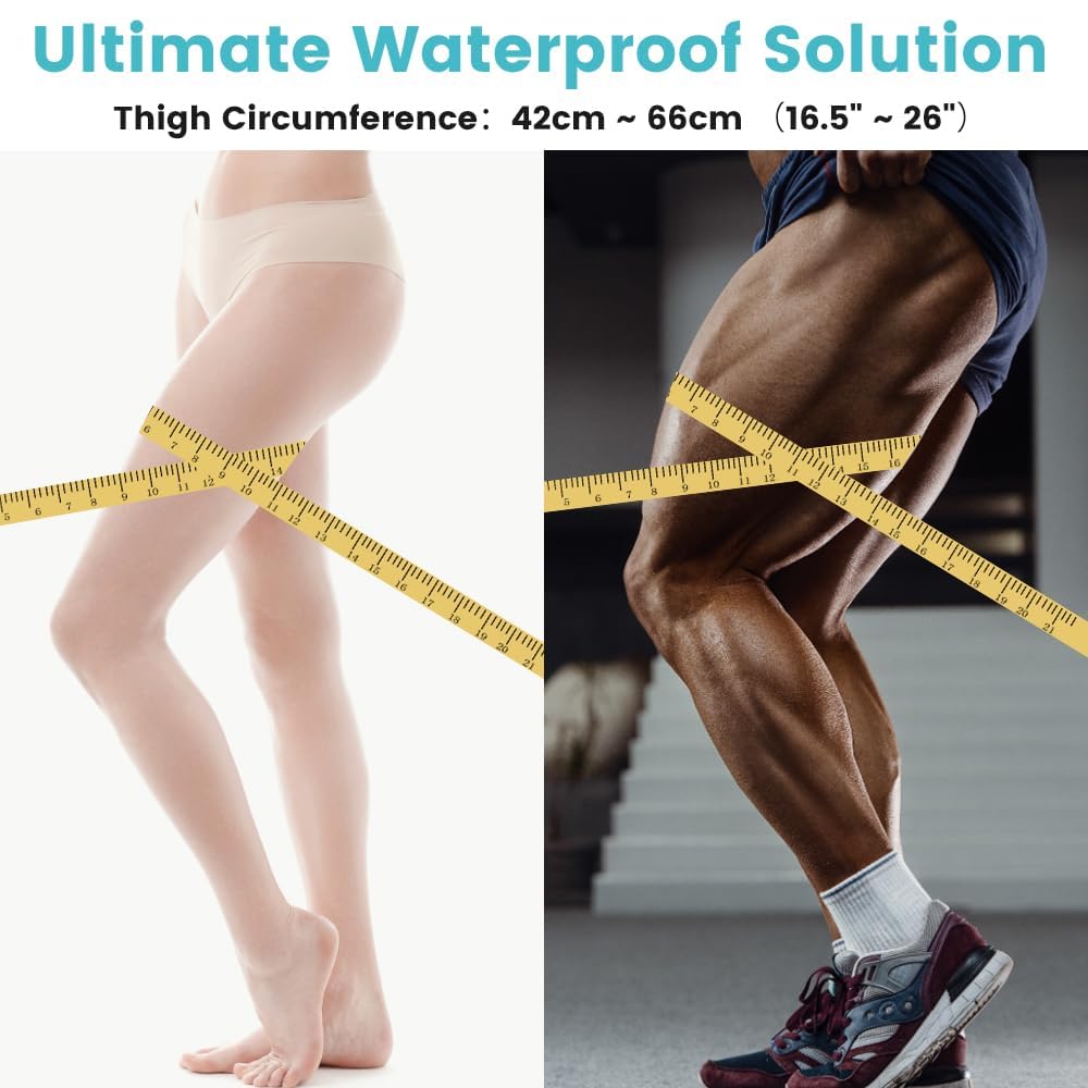 CIVJET Cast Covers for Shower Leg, Waterproof Cast Cover for Showering/Swimming, Cast Protector for Shower Leg Adult, Water Proof Shower Boots for Foot after Surgery, Knee, Ankle, Boot (Diameter-7.9")